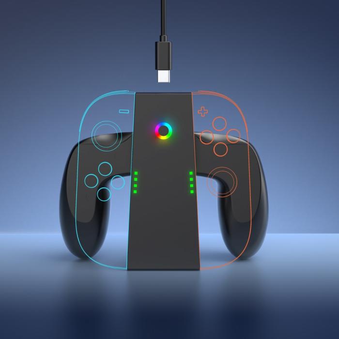 Bild 4, JYS JYS Nintendo Switch 2 Joy-Con Charging Grip Svart
