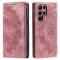  Samsung Galaxy S24 Ultra Fodral Flip Mandala Läder Roséguld