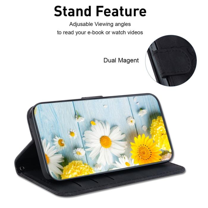 Bild 2,  Xiaomi 14 Fodral Blommigt Tryck Svart