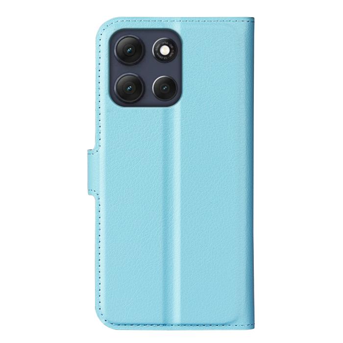 Bild 2,  Motorola Moto G86 5G Fodral Litchi Läder Blå