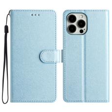  iPhone 16 Pro Max Fodral Silk Textur Med Snodd Ljus Bl&aring;