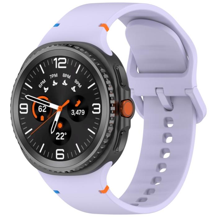 Bild 2,  Galaxy Watch 8 46/44/40 mm Klockarmband Silkon Lila