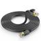  5m Cat8 40Gbps RJ45 S/FTP Platt Nylon Nätverkskabel Grå