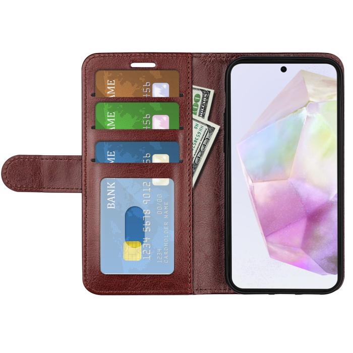 Bild 2,  Samsung Galaxy A36 5G/A56 5G Fodral Crazy Horse Läder Brun