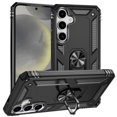  Samsung Galaxy S25 Skal Armor Ring Hybrid Svart