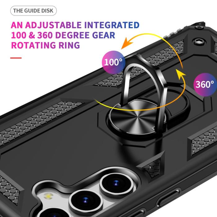 Bild 3,  Samsung Galaxy S25 Skal Armor Ring Hybrid Svart