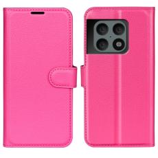  OnePlus 10 Pro 5G Fodral Litchi Textur Rosa
