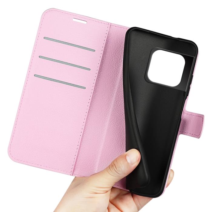 Bild 4,  OnePlus 10 Pro 5G Fodral Litchi Textur Ljus Rosa