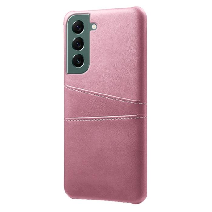 Bild 2,  Samsung Galaxy S24 Läderbelagt Skal Med Kortfack Roséguld