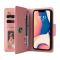 iPhone 14 Fodral 9-kort Multifunktionell Läder Roséguld