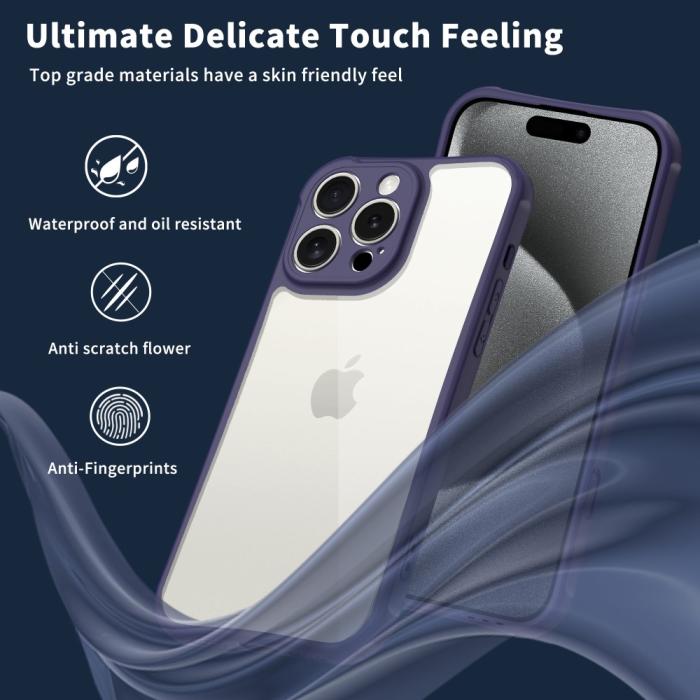 Bild 2, LEEU DESIGN LEEU DESIGN iPhone 16 Pro Max Skal Shockproof Mörk Blå/Lila