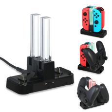 DOBE DOBE LED Laddningsstation F&ouml;r Joy-Con/Pro Handkontroller Svart