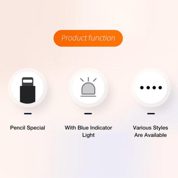 Bild 4,  Lightning Hona - USB-C Hona Adapter För Apple Pencil 1st Gen