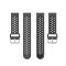  Ihåligt Silikon Armband För Smartwatch (22 mm) - Mörk Grå/Svart