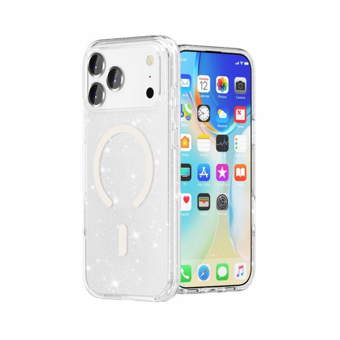 Bild 4,  iPhone 17 Pro Max Skal MagSafe Glitter Transparent