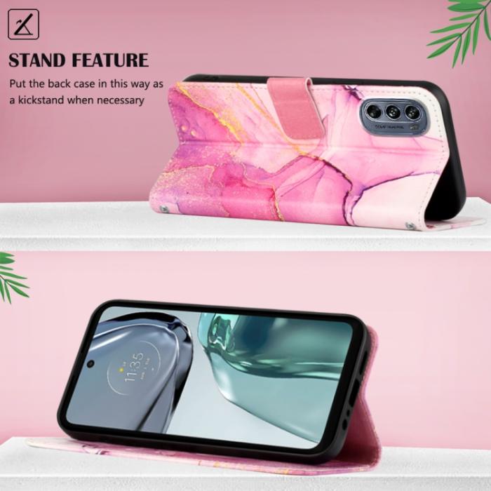 Bild 3,  Motorola Moto G62 5G Fodral Marmor Rosa