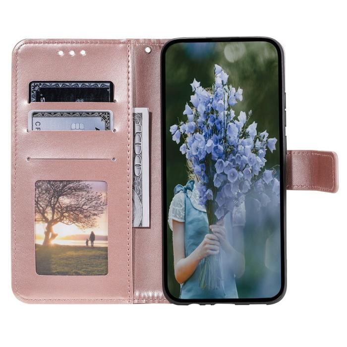 Bild 3,  Motorola Moto E22i Fodral Mandala Läder Roséguld