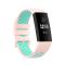  Fitbit Charge 4/3 Silikon Träningsarmband Ljus Rosa/Grön