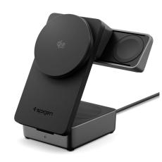 Spigen Spigen 25W Qi2.2 3in1 Tr&aring;dl&ouml;s Magnetisk MagSafe Laddare Essential Svart