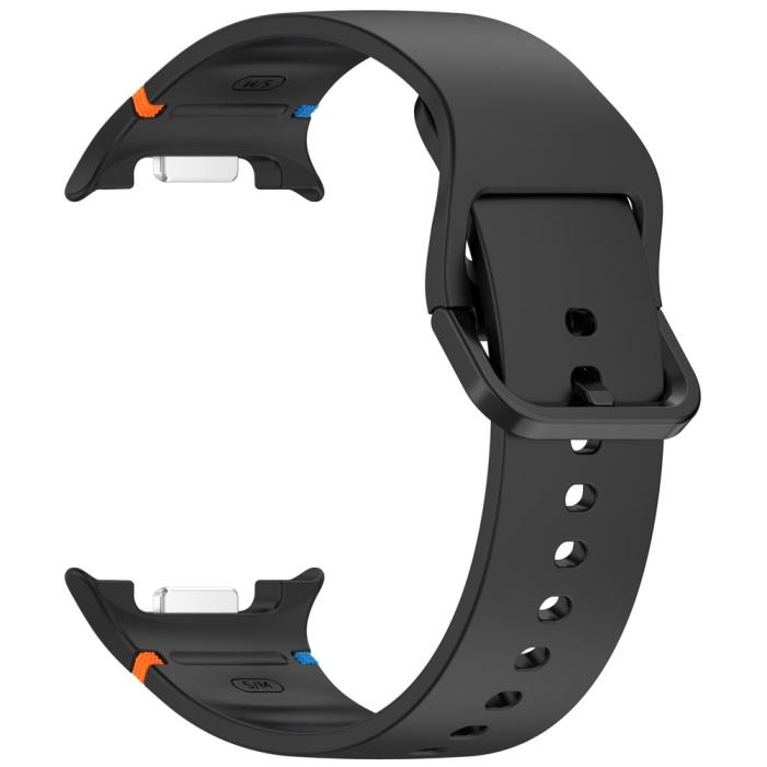 Bild 3,  Galaxy Watch 8 46/44/40 mm Klockarmband Silkon Svart