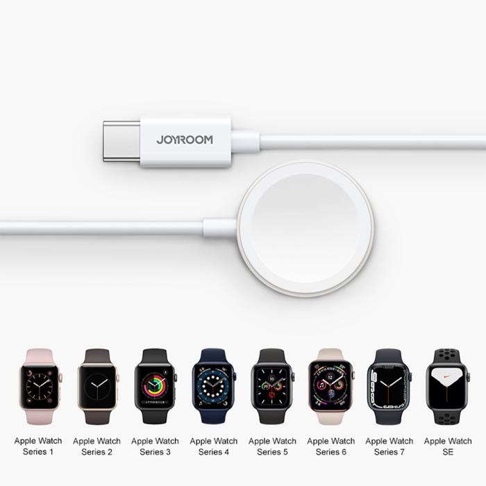Bild 3, JOYROOM Joyroom Apple Watch Trådlös Induktion Laddare 1.2m USB-C Vit