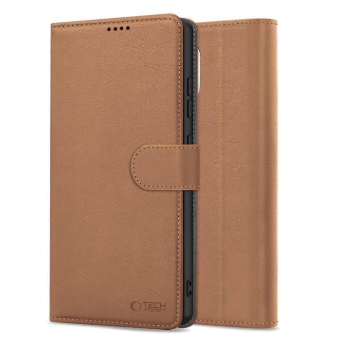Bild 2, Tech-Protect Tech-Protect iPhone 17e / 16e Fodral Läder Brun