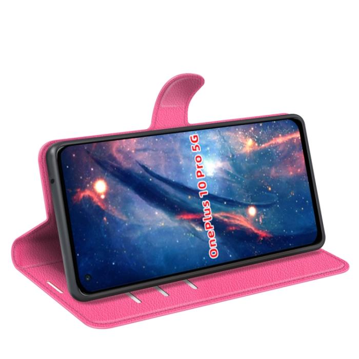 Bild 6,  OnePlus 10 Pro 5G Fodral Litchi Textur Rosa