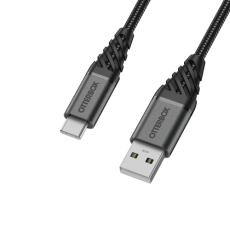 OtterBox OtterBox Premium 1m USB-C - USB-A Kabel Nylonfl&auml;tad Svart