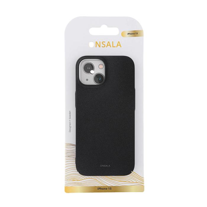 Bild 2, Onsala ONSALA iPhone 15 Skal Ultraslim Sand Burst Svart
