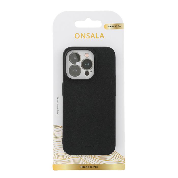 Bild 2, Onsala ONSALA iPhone 15 Pro Skal Ultraslim Sand Burst Svart