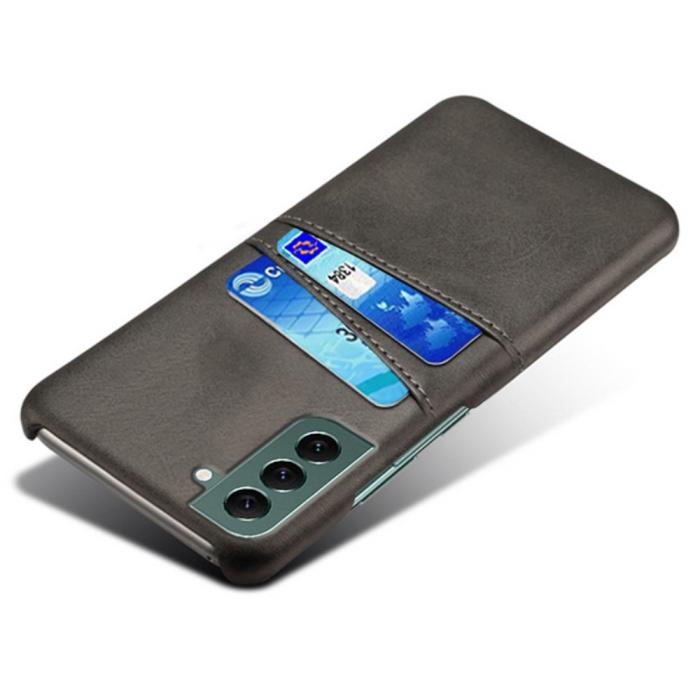 Bild 3,  Samsung Galaxy S24 Läderbelagt Skal Med Kortfack Svart