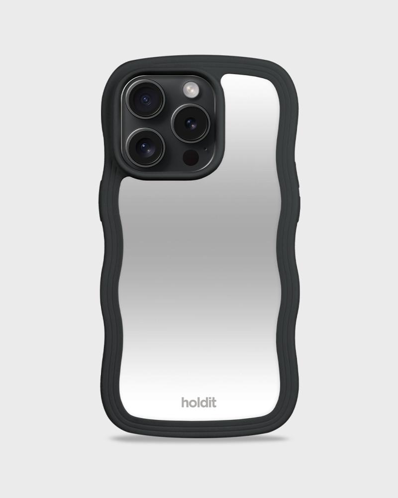 holdit holdit iPhone 15 Pro Max Skal Wavy Black Mirror