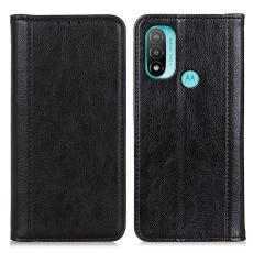  Motorola Moto E20 / E40 Fodral Flip Split L&auml;der Svart
