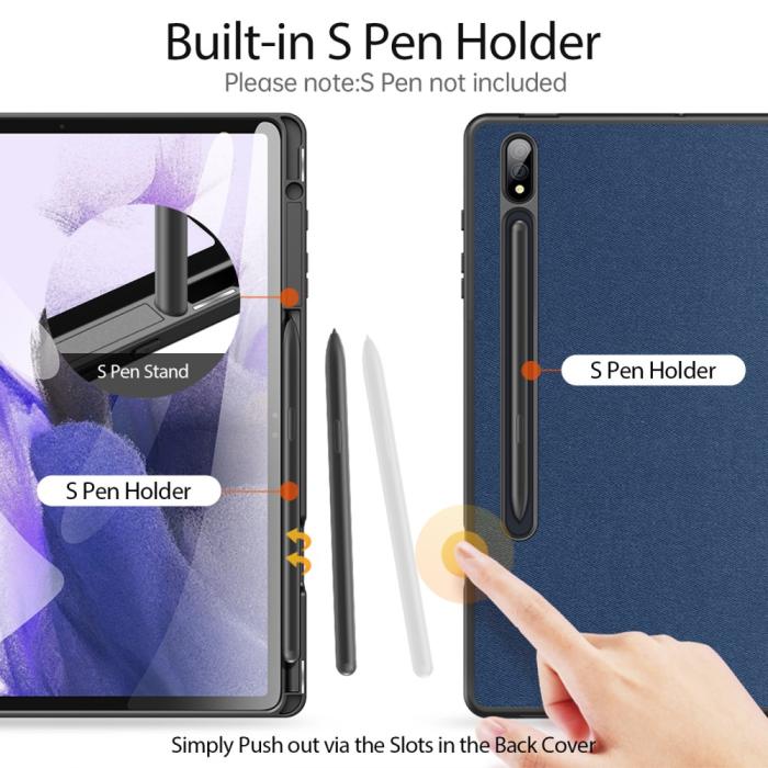 Bild 3, DUX DUCIS DUX DUCIS Galaxy Tab S9 Plus Fodral DOMO Tri-Fold Blå