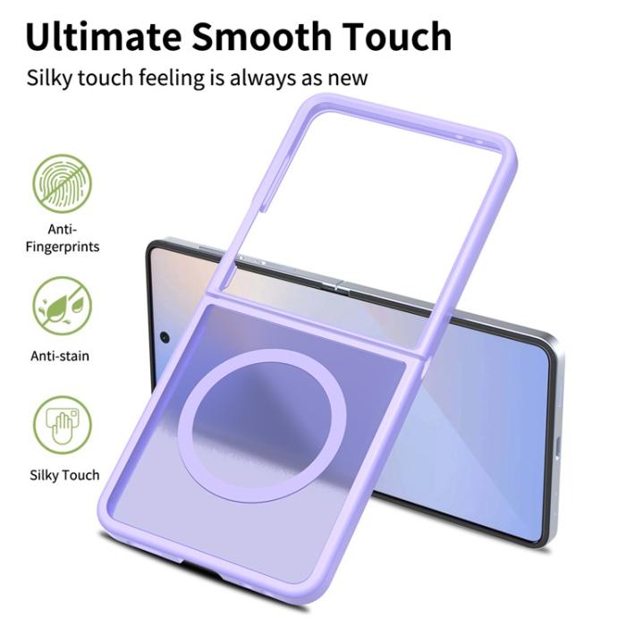 Bild 2,  Samsung Galaxy Z Flip 7 Skal MagSafe Skin Touch Lila