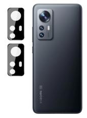 [2-Pack] Xiaomi 12 Linsskydd I H&auml;rdat Glas - Svart