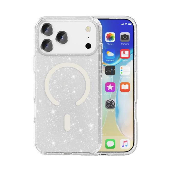 Bild 5,  iPhone 17 Pro Max Skal MagSafe Glitter Transparent