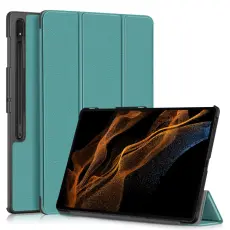  Samsung Galaxy Tab S9 Ultra Fodral Tri-Fold Svartgr&ouml;n