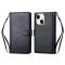  iPhone 13 Mini - 2in1 9-korts Magnet Fodral / Skal - Svart