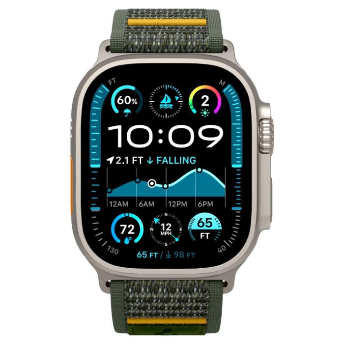 Bild 2, Spigen Spigen Apple Watch 42/44/45/46/49 mm Armband Athlex Grön