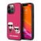 Karl Lagerfeld Karl Lagerfeld iPhone 13 Pro Max Skal Karl & Choupette PU Läder Fuchsia