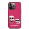 Karl Lagerfeld Karl Lagerfeld iPhone 13 Pro Max Skal Karl & Choupette PU Läder Fuchsia