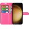  Samsung Galaxy S24 Plus Fodral Litchi Textur Rosa