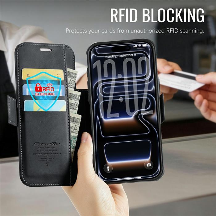 Bild 3, CASEME CASEME iPhone 17 Pro Max Skal RFID Plånbok Svart