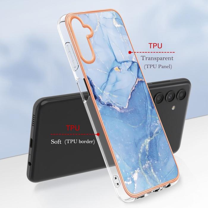 Bild 6,  Samsung Galaxy A34 5G Skal Marmor TPU Blå