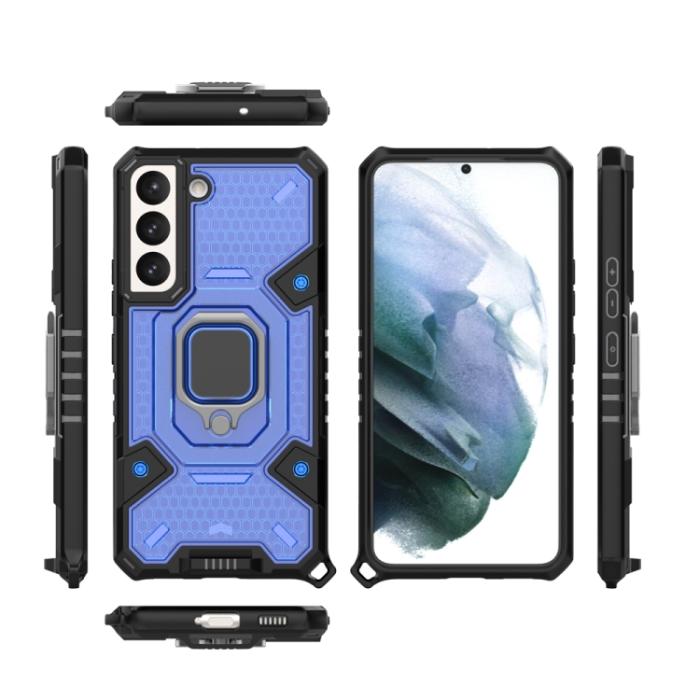 Bild 3,  Samsung Galaxy S22 Skal Ring Shockproof Hybrid Blå