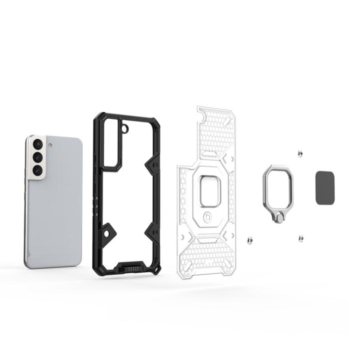 Bild 5,  Samsung Galaxy S22 Skal Ring Shockproof Hybrid Blå