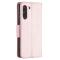  Samsung Galaxy S21 FE Fodral Litchi Textur Roséguld