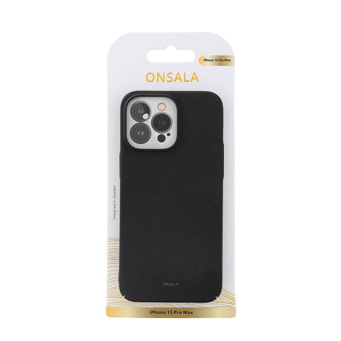 Bild 2, Onsala ONSALA iPhone 15 Pro Max Skal Ultraslim Sand Burst Svart