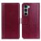  Motorola Moto G200 Fodral Läder Vinröd
